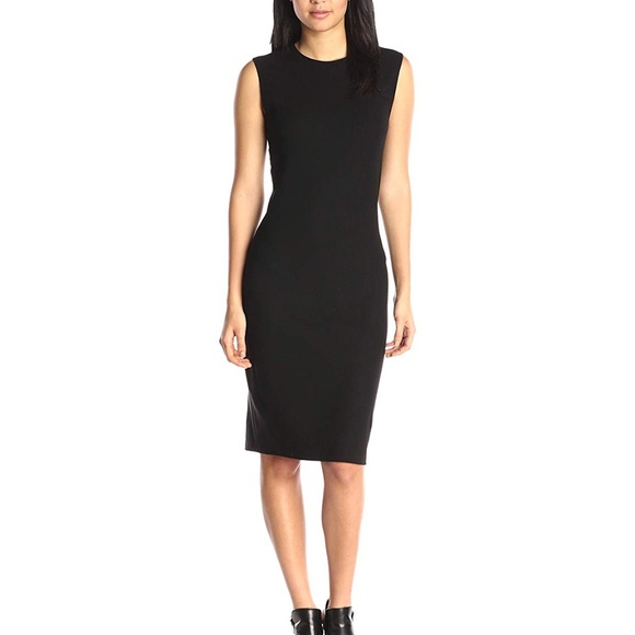 Vince Dresses & Skirts - VINCE Rib Pencil Sleeveless Exposed Zip Back Dress